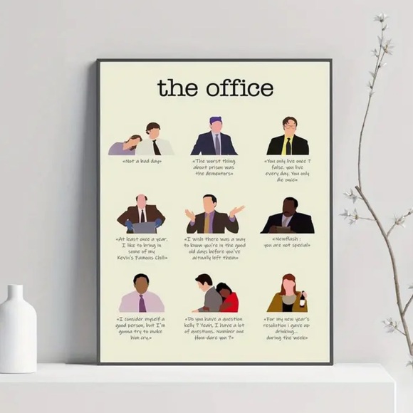 The Office Famous Cast Quotes Canvas Art Print Dunder Mifflin Employees Gift - Picture 3 of 10